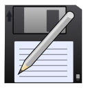 write, save, Disk, save as, Pen DarkSlateGray icon