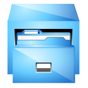 Drawer, file-manager LightSkyBlue icon