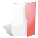 Folder, red, open Snow icon