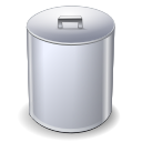 Full, trashcan Silver icon
