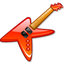 guitar, rock, Electric, instrument, music, metal Black icon