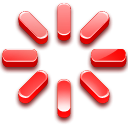 logout, star, Ajax Red icon