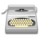 package, wordprocessing, typewriter DarkGray icon