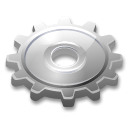 Gear, system, wheel Black icon