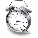 bell, Alarm, time, hours, Clock Black icon