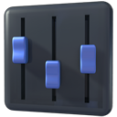 Mixer, volume, player DarkSlateGray icon