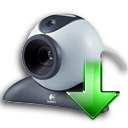 Arrow, Down, Webcam Black icon