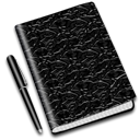 diary, Book, Notebook Black icon
