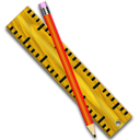 ruler, measure, Pen Black icon
