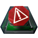 Alert, warning, Disk DarkSlateGray icon