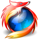 web, Firefox, Browser Black icon