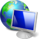 screen, Computer, web, monitor, earth, pc, Browser, internet Black icon