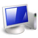 Computer, monitor, screen Black icon