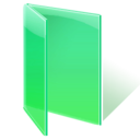 Folder, open, green SpringGreen icon