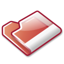 Folder, red Black icon