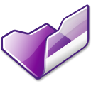 open, Folder, violet Black icon