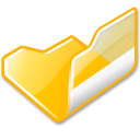 open, yellow, Folder Black icon