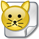 File, Animal, Cat Goldenrod icon