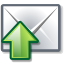 send, mail, green DimGray icon