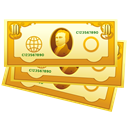 Money, Cash Goldenrod icon