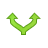 Up, Arrow, Split OliveDrab icon