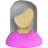 Female, pink, olive, user, grey Violet icon