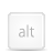 Key, alternative, Alt WhiteSmoke icon