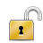 Lock, open Goldenrod icon