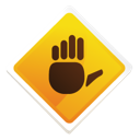 exclamation, stop, Hand, Information, question, sign Black icon