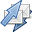 send, receive, mail Black icon