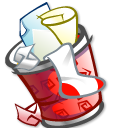 Full, trashcan Black icon