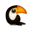 Animal, bird, toucan, zoo Black icon