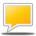 rect, talk, Comment, Chat Gold icon