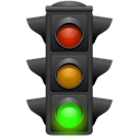 Traffic, light, green, green light, Go Black icon