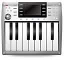 music, Keyboard, midi Black icon