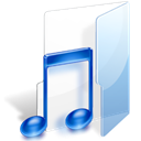 Folder, music, song Black icon