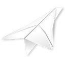 outbox, paper plane Black icon
