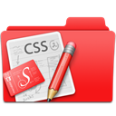 Edit, web design, red, Folder, Css Tomato icon