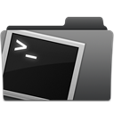 Dos, terminal, Command line Black icon