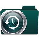 Folder, time machine, backup DarkSlateGray icon