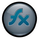 Mx, macromedia, flex Black icon