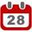 Calendar, event Firebrick icon