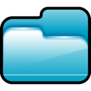 Blue, Folder, open MediumTurquoise icon