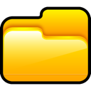 open, Folder Gold icon