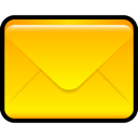 Orange, mail Gold icon