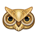 Animal, owl Black icon
