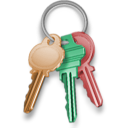 Key, security, keychain, locked, password, Lock Black icon