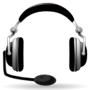 Headset, Audio, Headphones Black icon