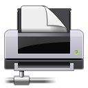 network, printer Black icon