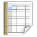 opendocument spreadsheet, Application, template Black icon